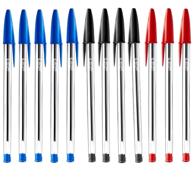 Kit 12 Caneta Esferografica Cristal Sortidas