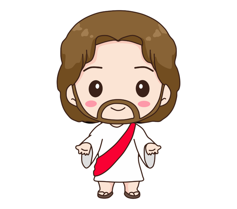Ilustração de Jesus com barba, simbolizando compromisso espiritual e serviço à humanidade.