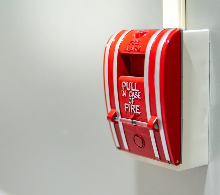 pull station on wall