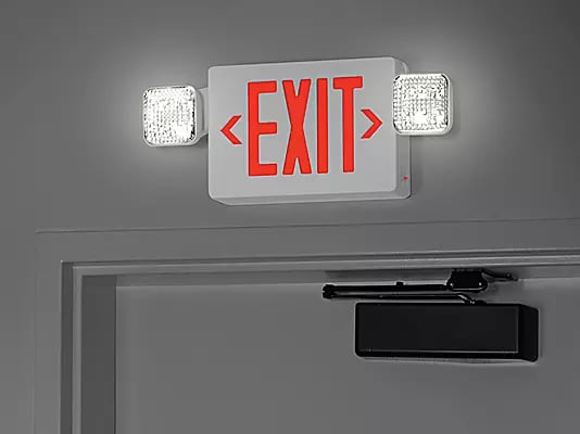 combo light above exit door