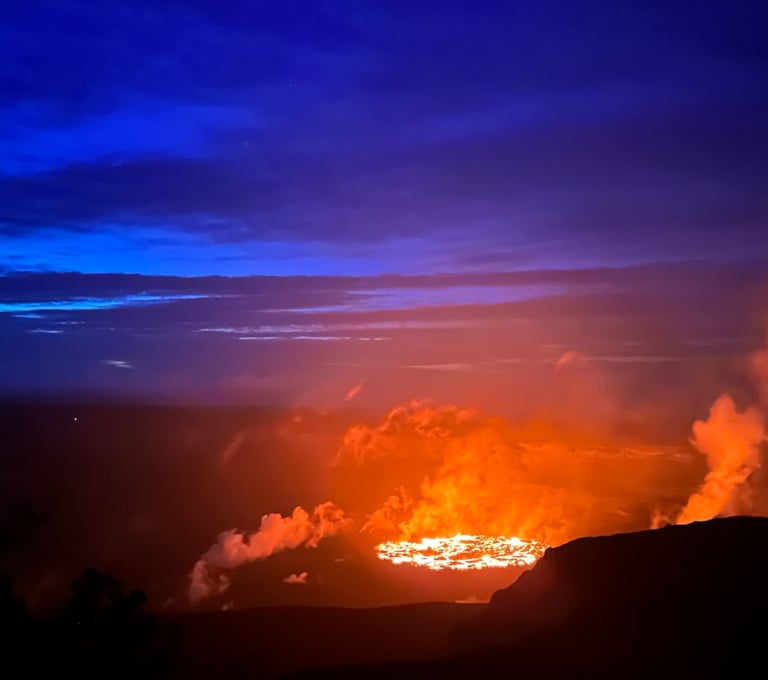Hawaii - Volcanoes National Park. Volcano eruption