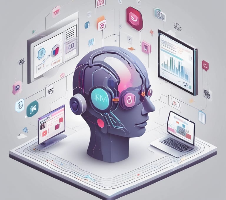 A vibrant workspace with a team brainstorming around a digital whiteboard displaying data charts and creative sketches.