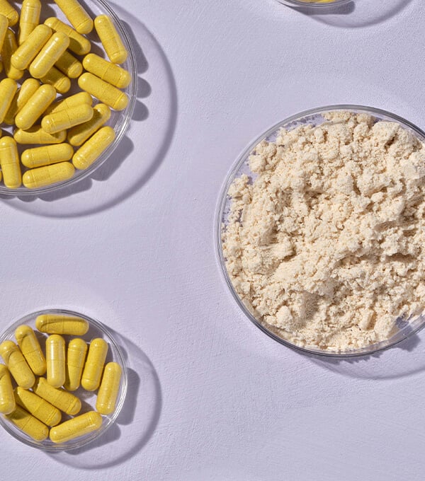 Ingredients in GLP-1 supplements including berberine, probiotics, and green tea extract