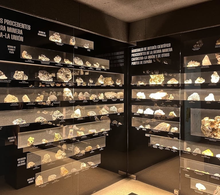 Area dedicated to geology in the Mining Museum, La Unión.