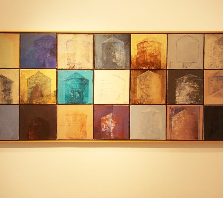 Composition by Pedro Cano, exhibited at his Foundation - Museum in Blanca.