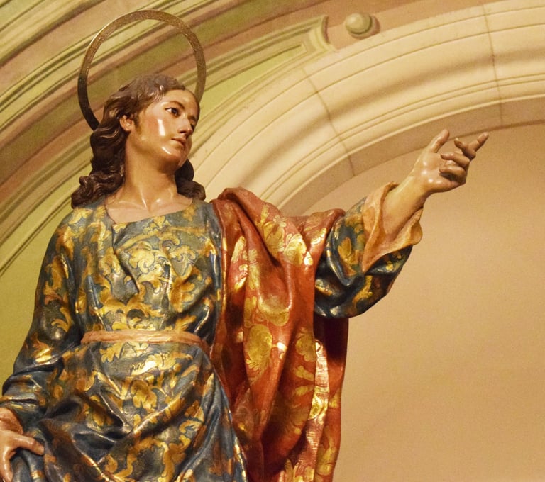 Saint John, one of Francisco Salzillo's masterpieces, exhibited in his museum in Murcia.