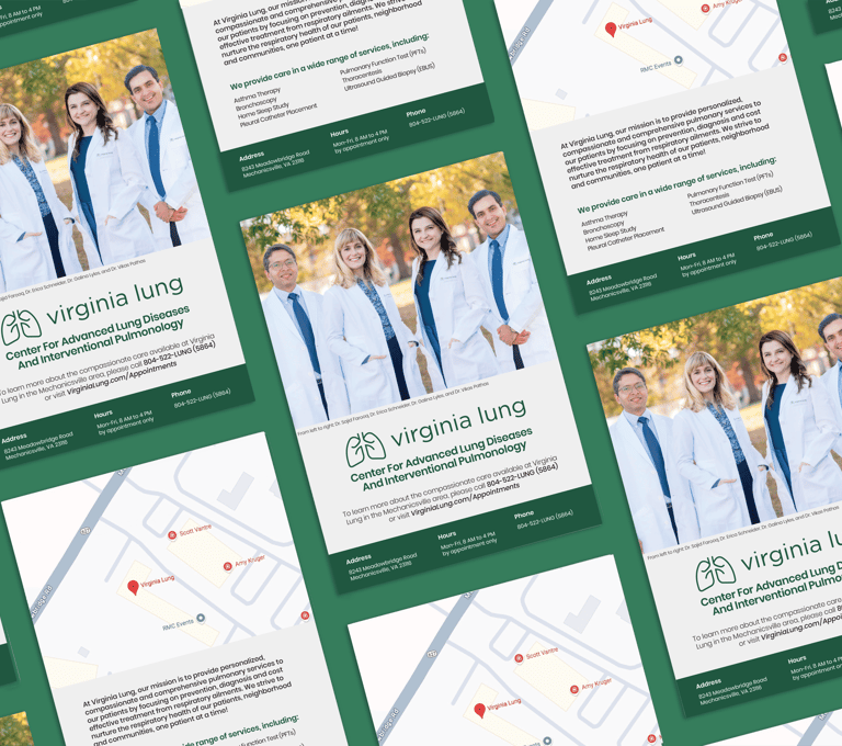 virginia lung postcard mailers