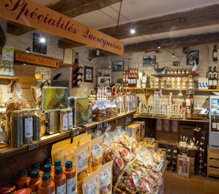 Le produits du terroir du Musée du Vin de Saint-Cirq-Lapopie Lapopie