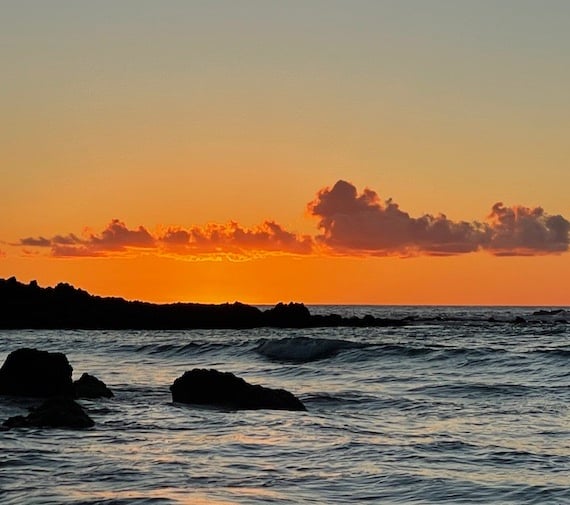 Hawai'i Big Island Meer Sonnenuntergang Annerschtwo