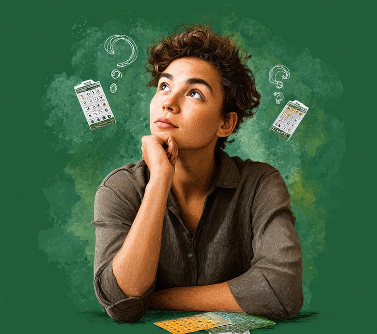 Woman with questions about Lotto Pro lottery software