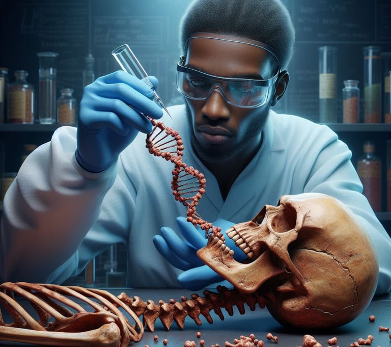 Scientist doing archaeogenetic research