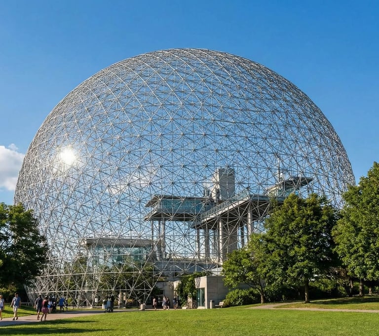 a large metal structure with a dome shaped structure
