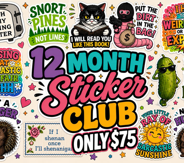 12 MONTH STICKER SUBSCRIPTION