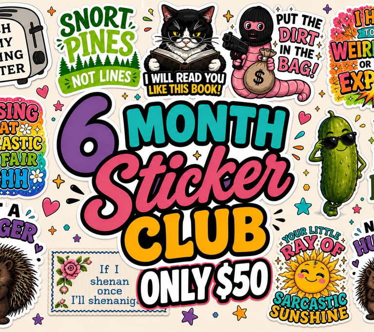 6 MONTH STICKER SUBSCRIPTION