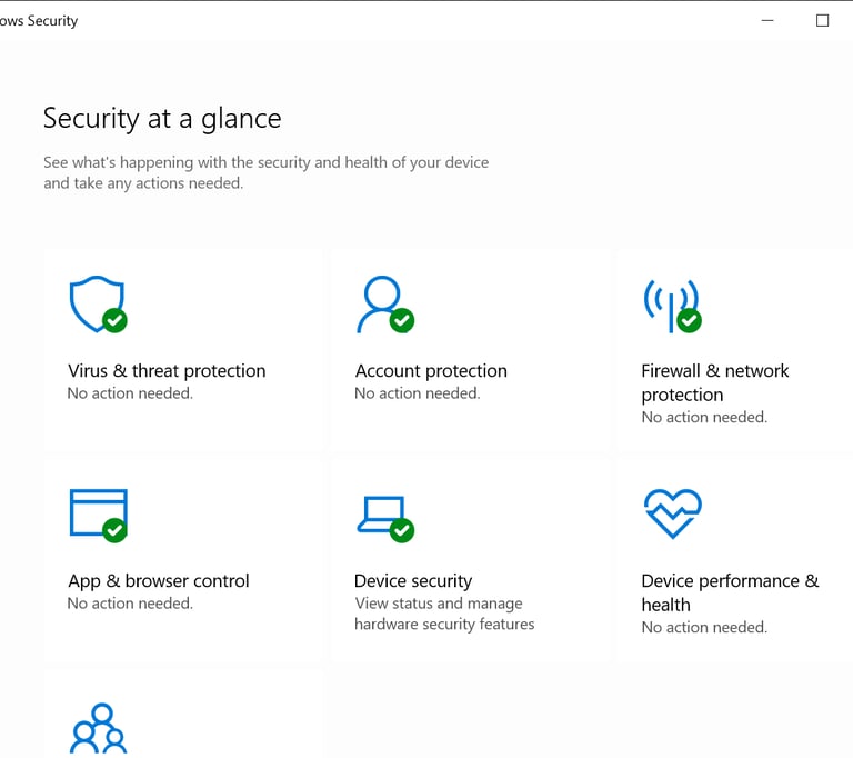example windows security options panel