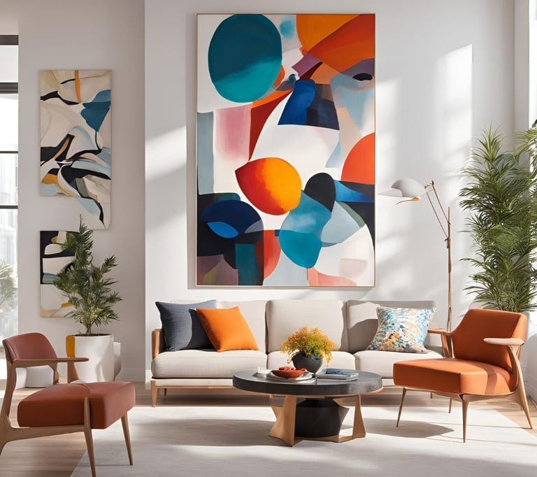 peintures modernes dans design contemporain