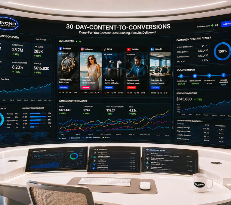 30-Day Content to Conversions dashboard image