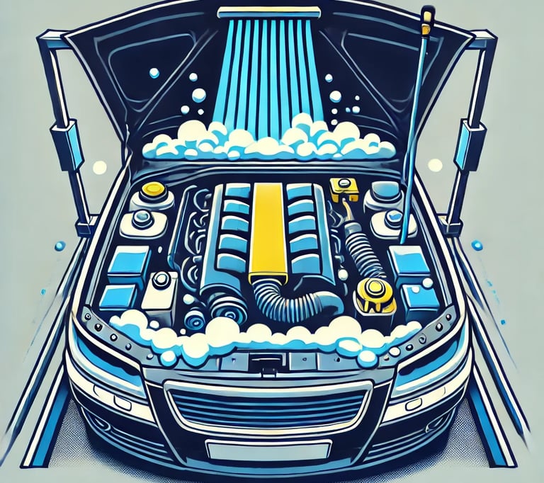 Professionelle Motorwäsche