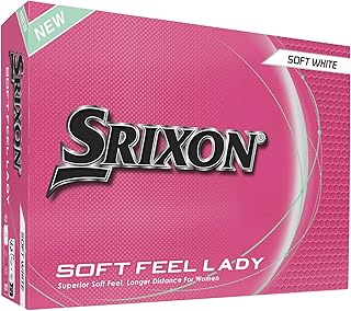 a pink box of srixon soft feel soft feel golf balls