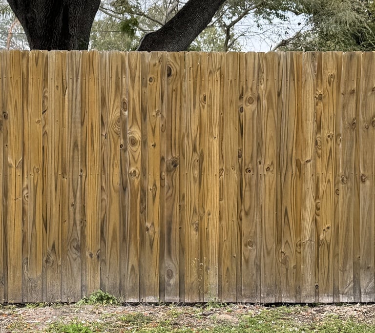 Board on Board Wood Fence