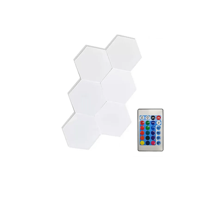 Painel hexagonal RGB para decoração