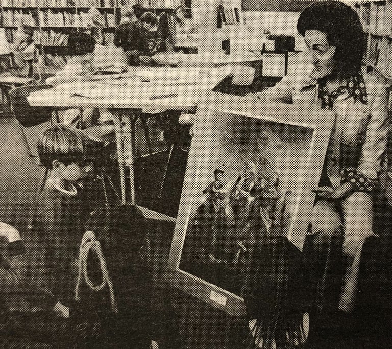 Nancy Marston in the classroom