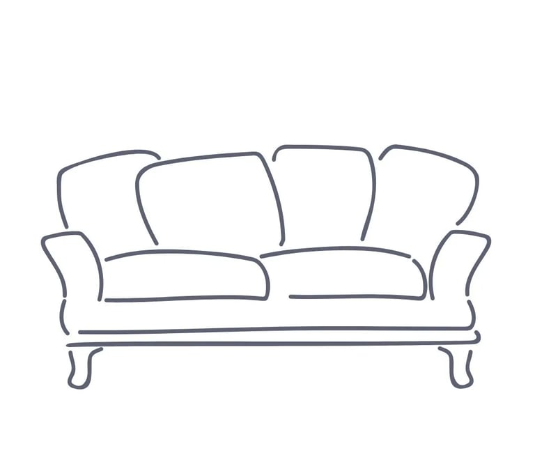 A couch with soft padded cushions