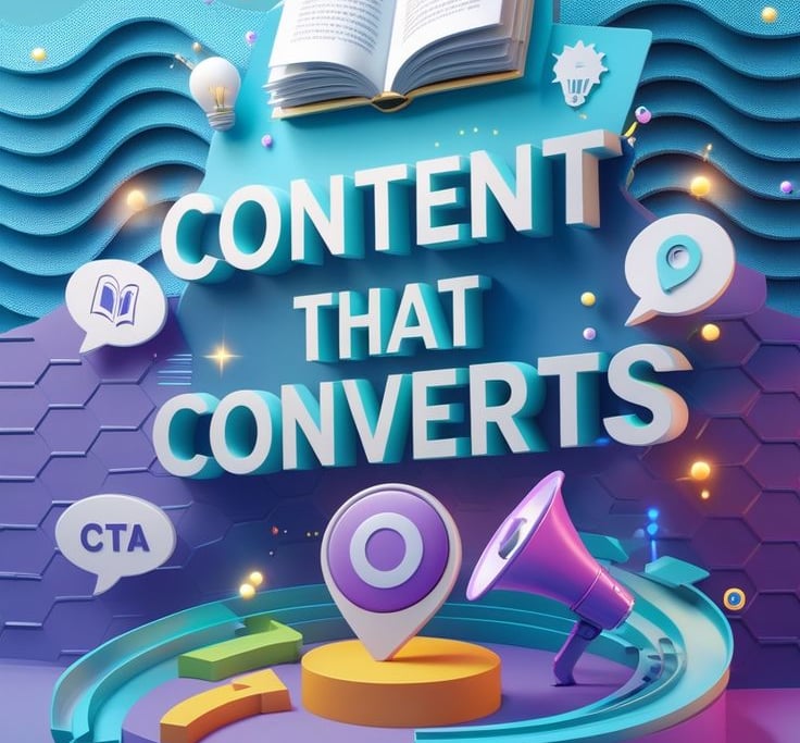 content that converts digital marketing illustration