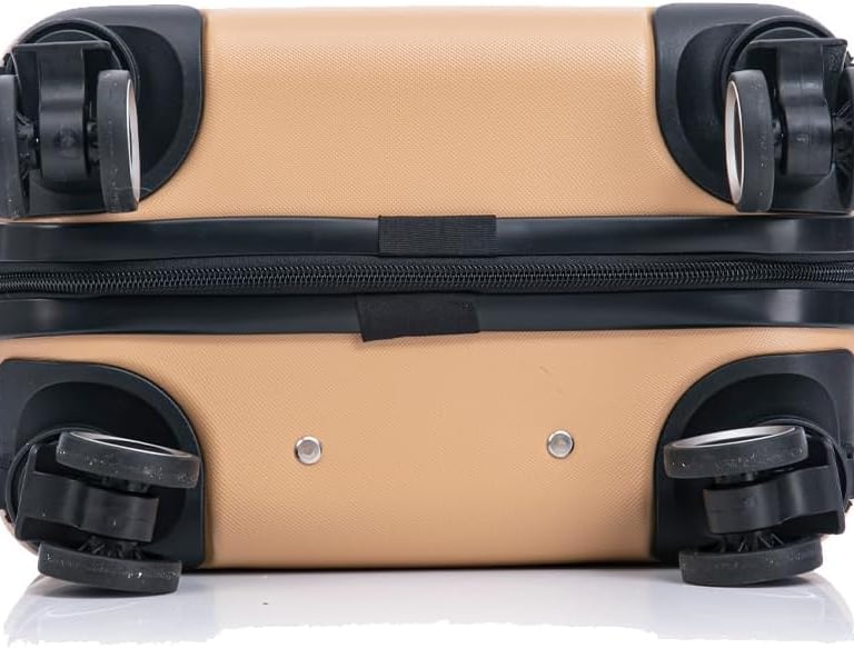 a suitcase with wheels and a handle on it