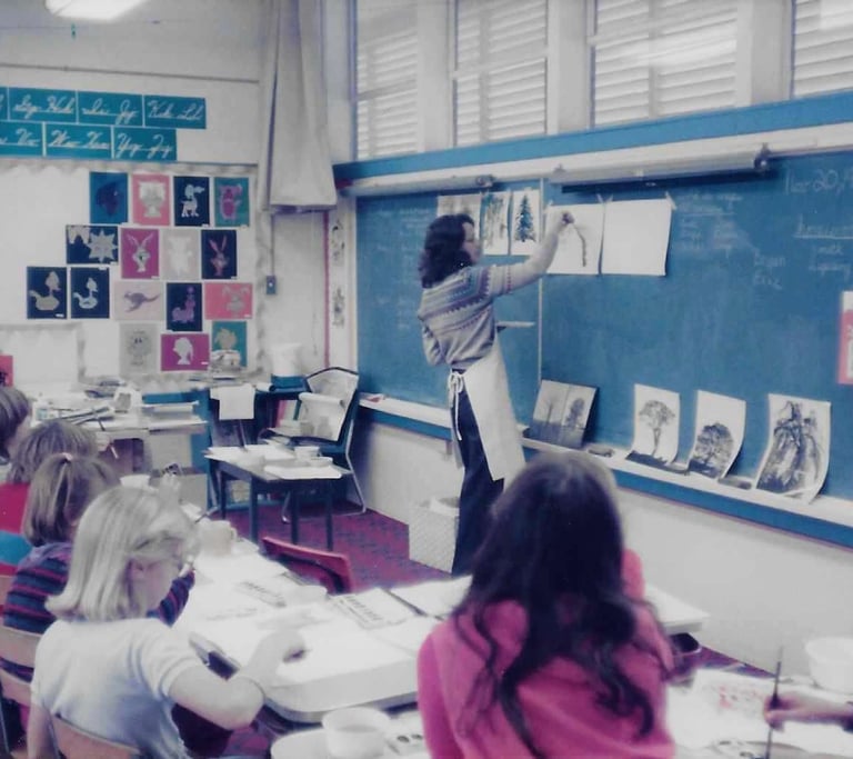M. Reed in the classroom