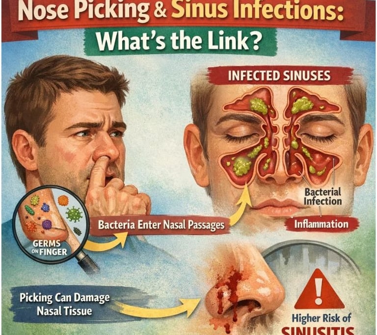 🦠👃 Nose Picking & Sinus Infections: What’s the Link?
