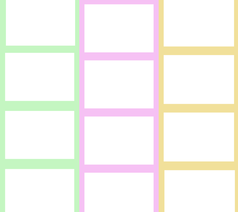a colorful color scheme of photo strips