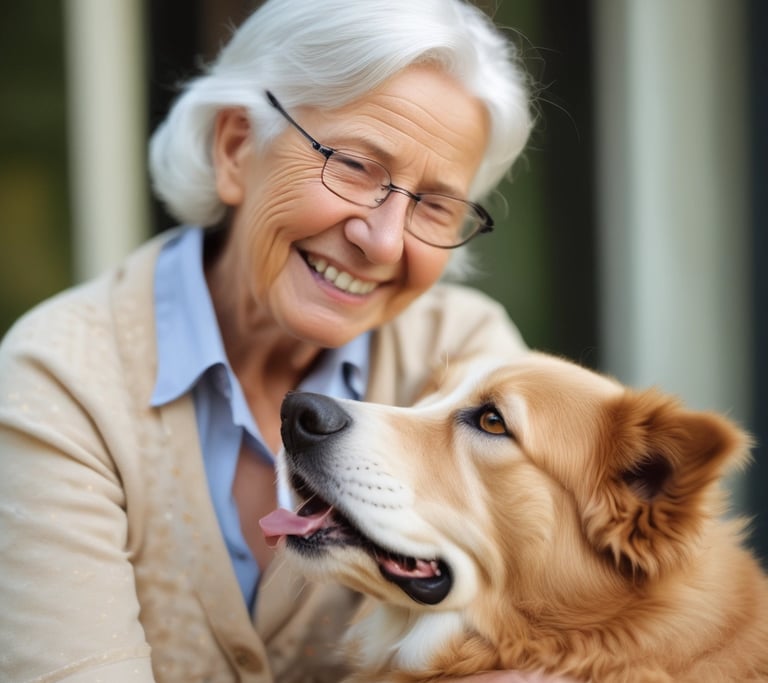 A caregiver preparing a healthy meal in a cozy kitchen.