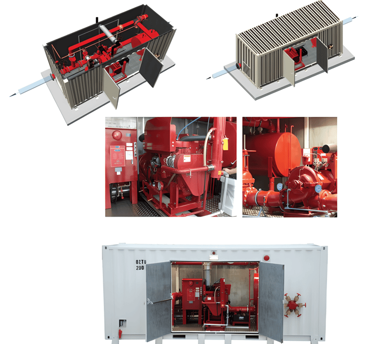 Konteynir tip yangın pompa istasyonu