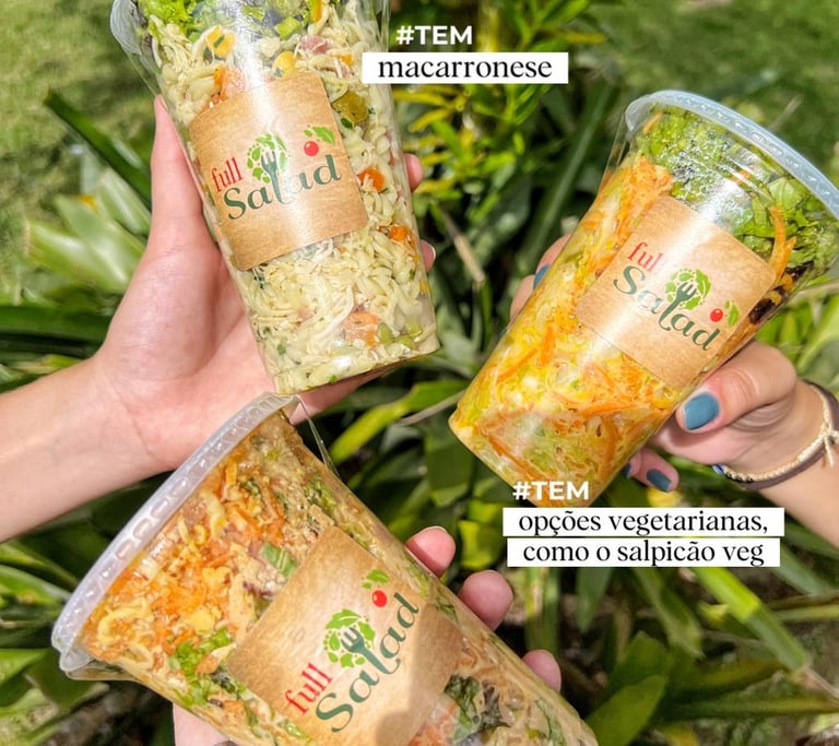 Full Salad BR - A Primeira Saladeria Delivery do Brasil: Mega Saladas num copo gigante com opções para todos os paladares!