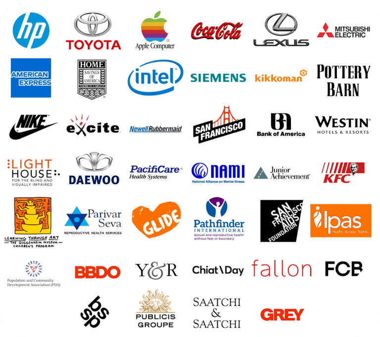 Strategy Works has worked with major companies and causes around the world.