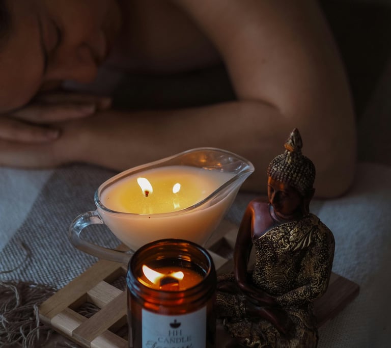 Massagem com velas quentes