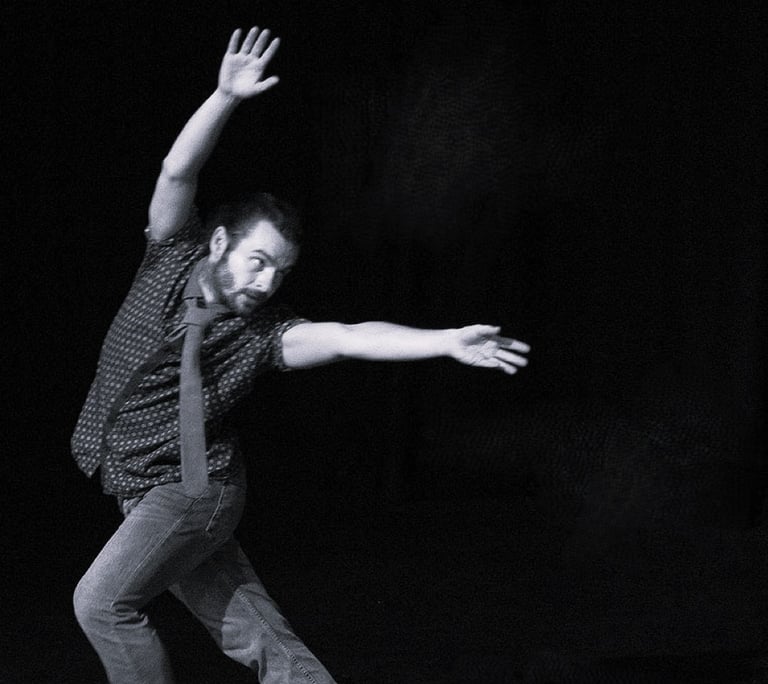 3rd stage Dancer Luke Antysz in a jazz style dance pose