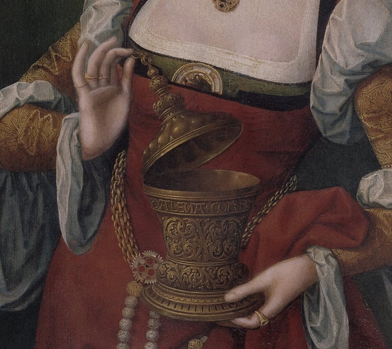 painting of Mary Magdalene holding a jar of myrrh