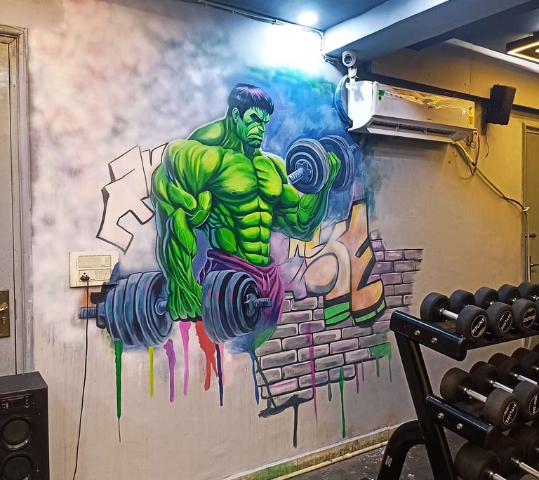 gym wall art in delhi