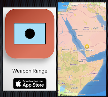 A map with range Houthi's Palestine-2 ballistic missile from Sana'a threating Israel all Middle East