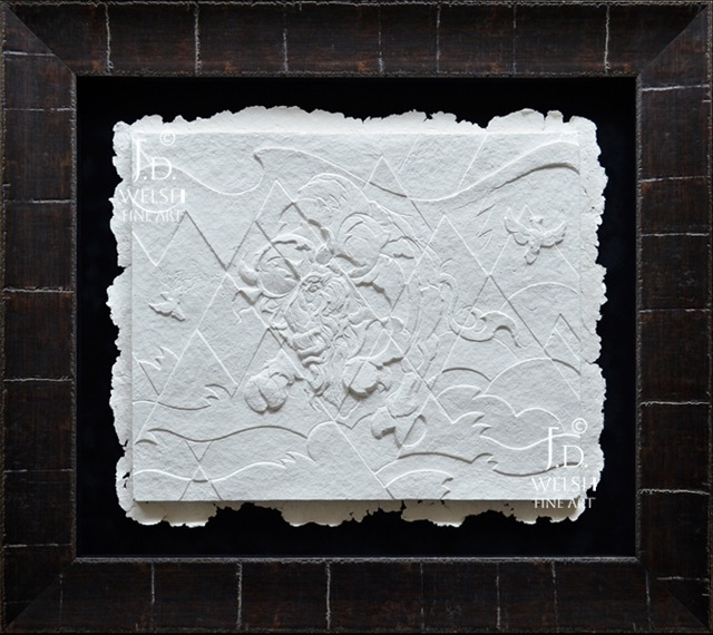 Thunder, Hooves and Prairie Chickens - Modernist Bison Sculpture - Cast Cotton -Jeremiah D Welsh