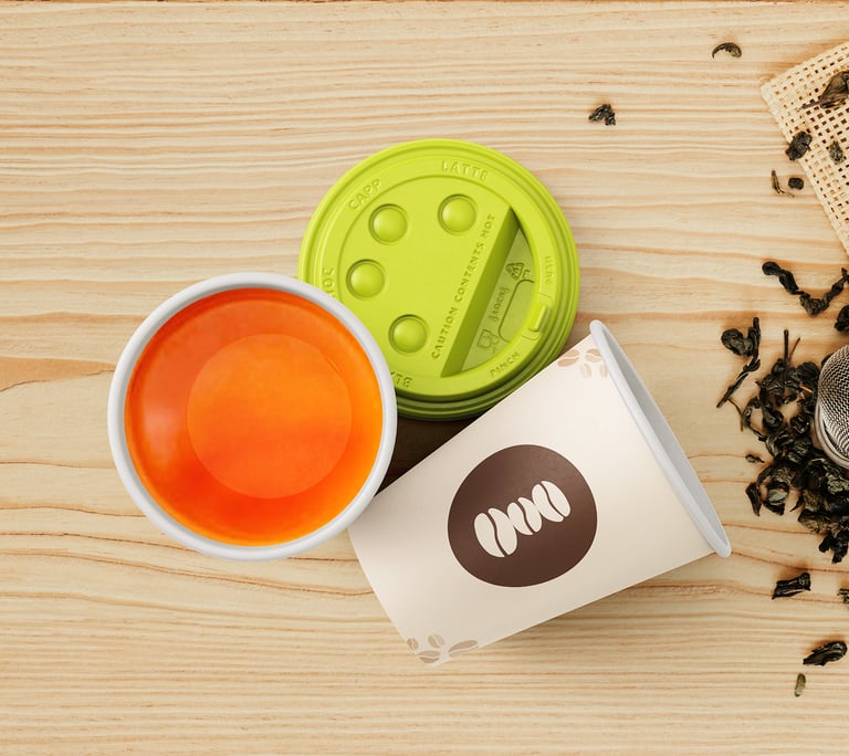 Equilibrium Coffee Shop cups en papier thé