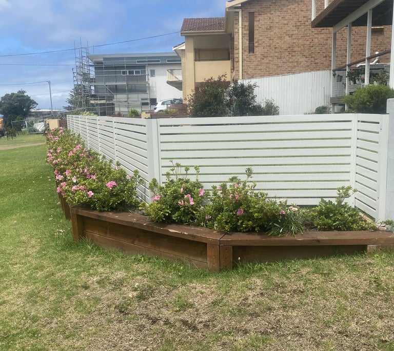 Slats residential fencing