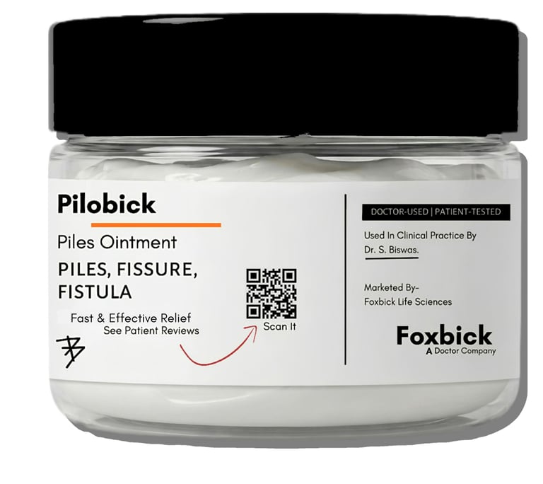 Pilobick Ayurvedic piles ointment for piles, fissure and fistula by Foxbick