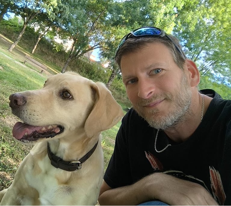 promenade chien Vertou groupe en nature