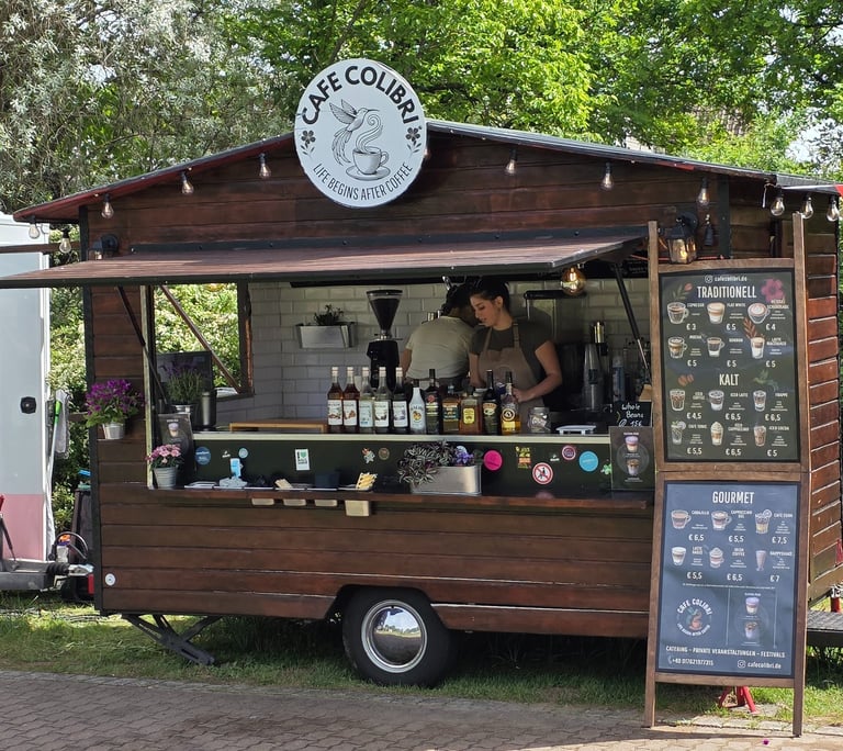 our baristas preparing for a festival