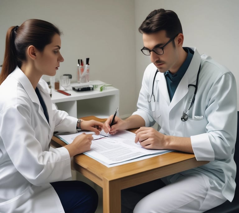 a nutricionist giving advises to follow a diet