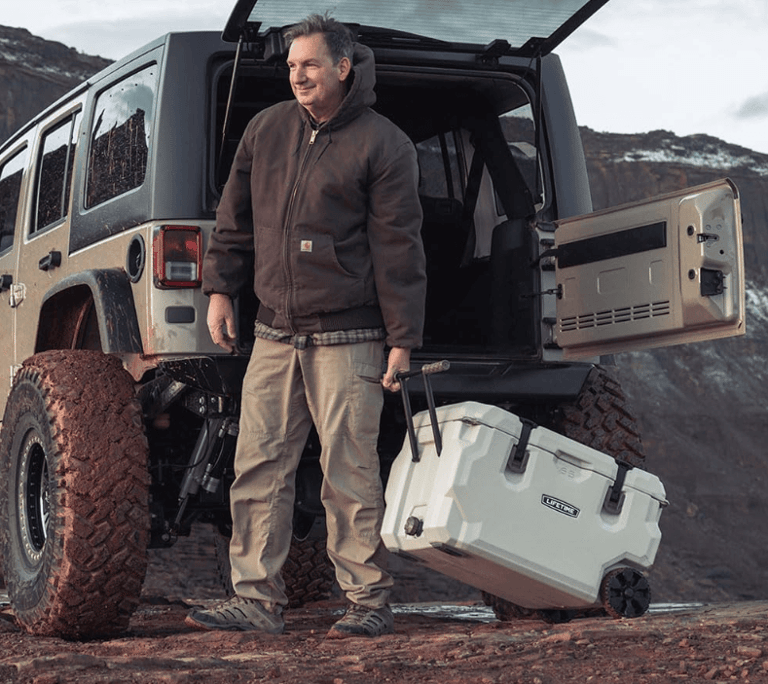 Lifetime 65 Quart Wheeled Cooler, a best large camping cooler 2025, perfect for family camping USA.