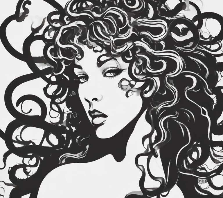 woman wearing black scoop-neck long-sleeved shirt